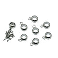 High Polish 304L Stainless Steel 4x8mm Big Hole Roundel Spacer Beads for Hanging Charms DIY Jewelry Making Accessory
