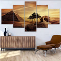 Egypt Famous Pyramid and Sphinx Modular HD Printed 5 Panel Canvas Painting Scenery Posters Home Decor Wall Art Paintings