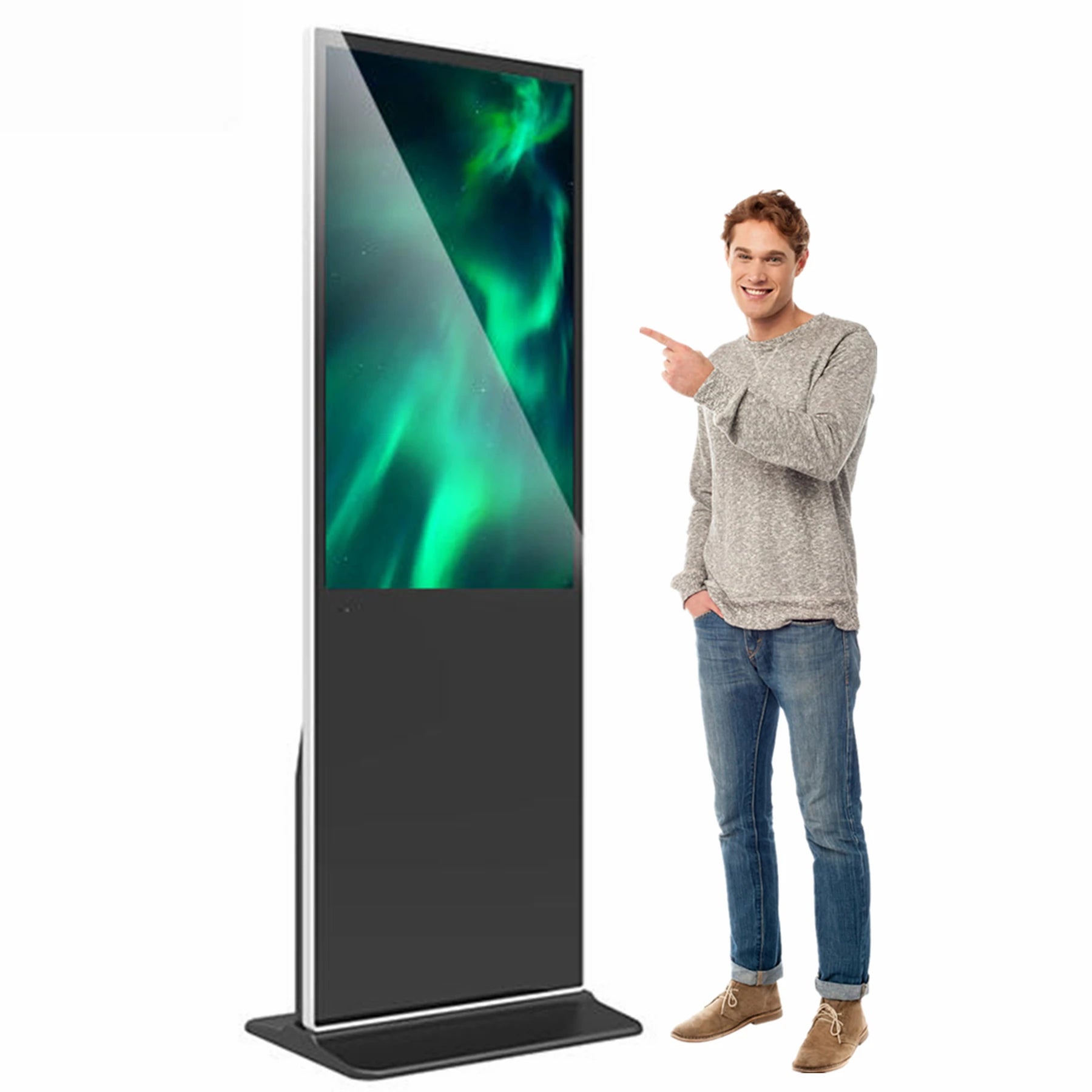 Indoor 43 Inch Indoor Stand Alone Interactive LCD Digital Signage Advertising+players