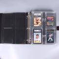 Leather 3 Ring Card Binder with Magnetic Closure Acrylic Photo Album