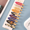 Acetate Frosted Solid Color Glitter No Bend Hair Clip No Crease Logo