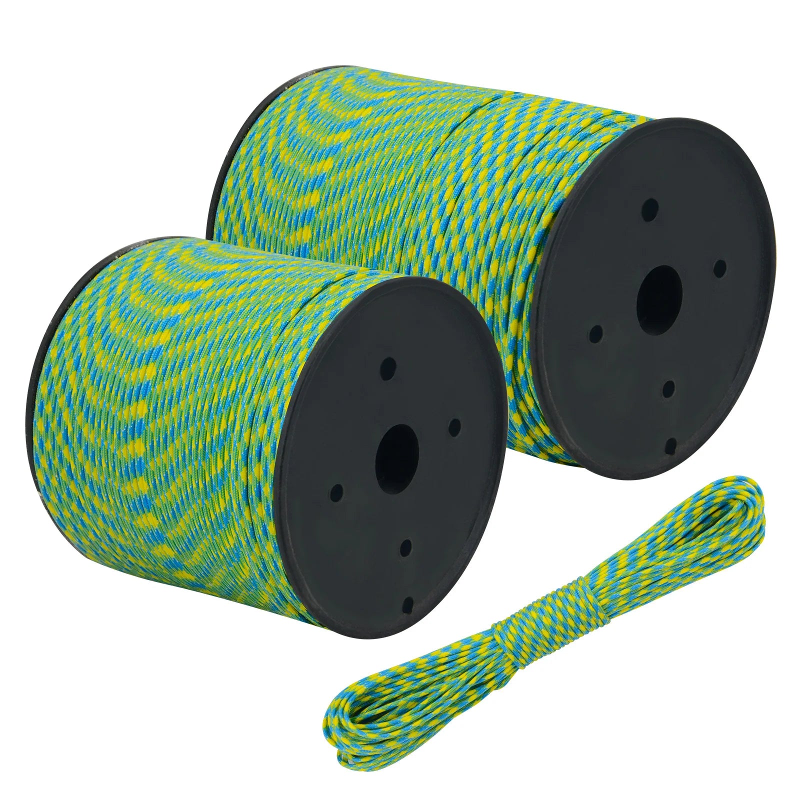 Customizable 7 Strand 2mm 3mm 4mm Durable Polyester Nylon Parachute Rope 550lb Paracord Cords for Outdoor Camping 1L Bag
