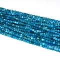 Factory Wholesale 3mm Faceted Natural Apatite Beads Blue Gemstone Strand for Fashionable Jewelry Making