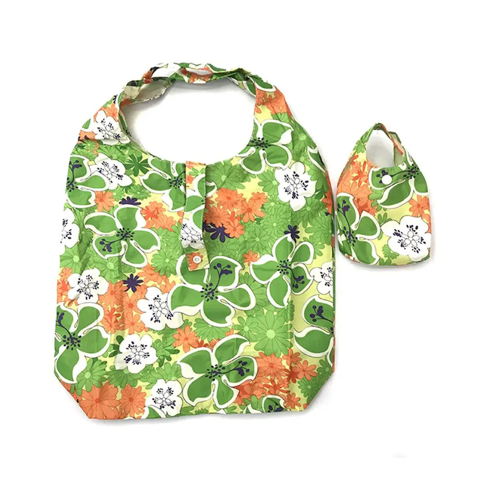2026 Custom Print Eco Reusable Folding Flower Pattern Oxford Fabric Supermarket Grocery Promotion Shopping Tote Bag