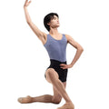 High Stretchy Men Ballerina Leotard Gymnastic Tank Leotards Dance Wear Ballet Top with Shorts Boys
