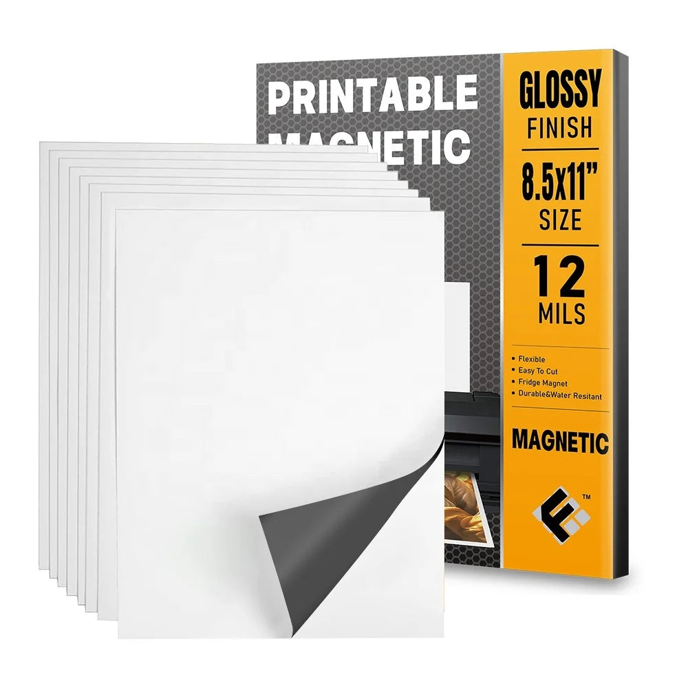 Sheets for Flexible Pvc Colored Self Magnets Custom Adhesive Receptive Sublimation Thin Film Glossy Box Magnetic Photo Paper