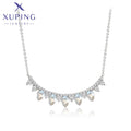 14N25011539 Xuping Jewelry Jing Jing Champagne Synthetic CZ Bride Wedding Party Charm Women Necklace