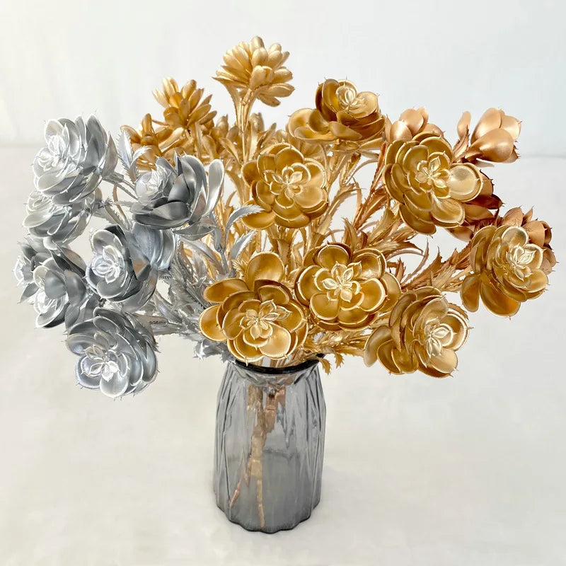F174 Golden Phalaenopsis Lotus Flower Arrangement for Wedding Ceiling Decoration for Mother's Day & Christmas Occasions