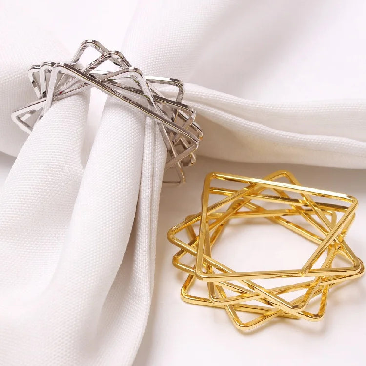 Bulk Selling Unique Metal Napkin Buckle Hoop Irregular Napkin Rings Circle Serviette Holder