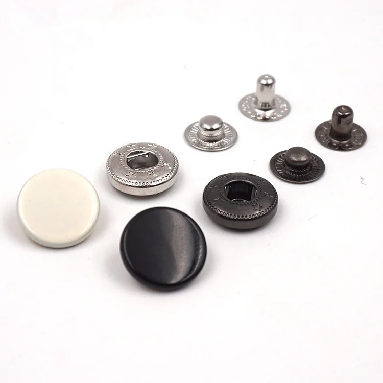 Wholesale Metal Jeans Button Metal logo Color Fastener Snap Custom Buttons for Clothes
