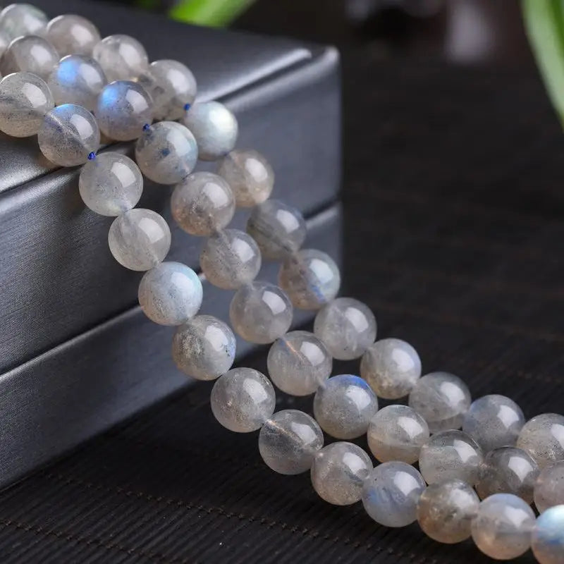 Natural Stone Agates Crystal Labradorite Shiny Round Loose Beads for Jewelry Making DIY Bracelet Accessory