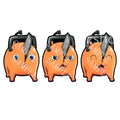 Cute Pochita 3D Motion Sticker Anime Chainsaw Man Waterproof Decals Apply for Car Laptop Art Decor Gift Wall Stickers