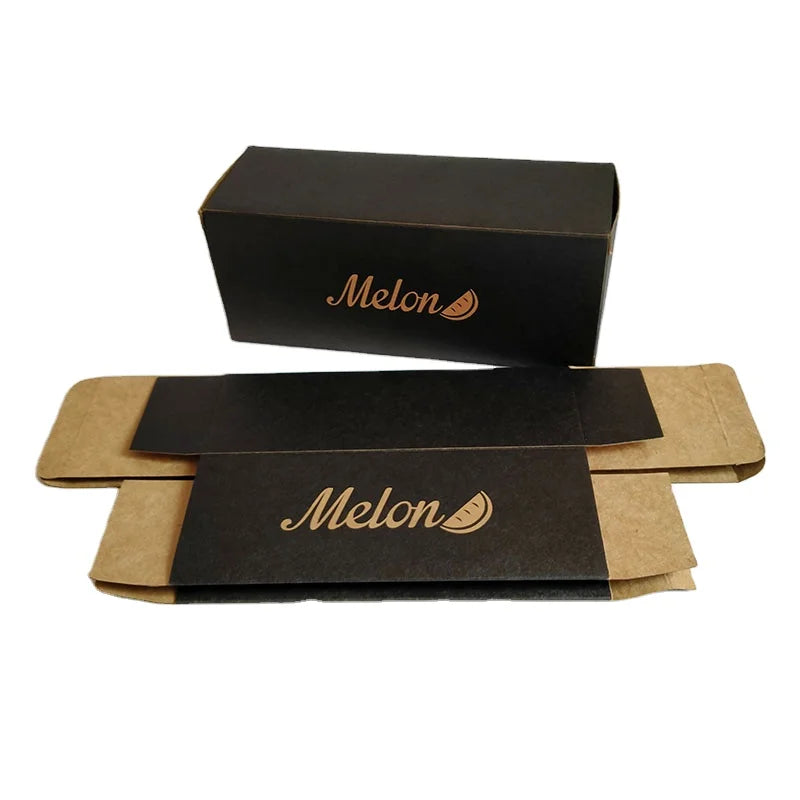 Custom Logo Printed Recycled Rigid Brown Kraft Paper Box Sunglasses Packaging with Eco-Friendly Features Stamping Handling