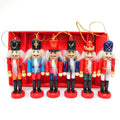 6pcs/box Wooden Nutcracker Soldier for Christmas Gift 12.5cm Christmas Nutcracker Wooden Christmas Decoration Nutcrackers
