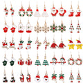 New Creative Eve Party Christmas Santa Claus Snowflake Crutches S925 Girls Earrings Sets Christmas Tree Earrings