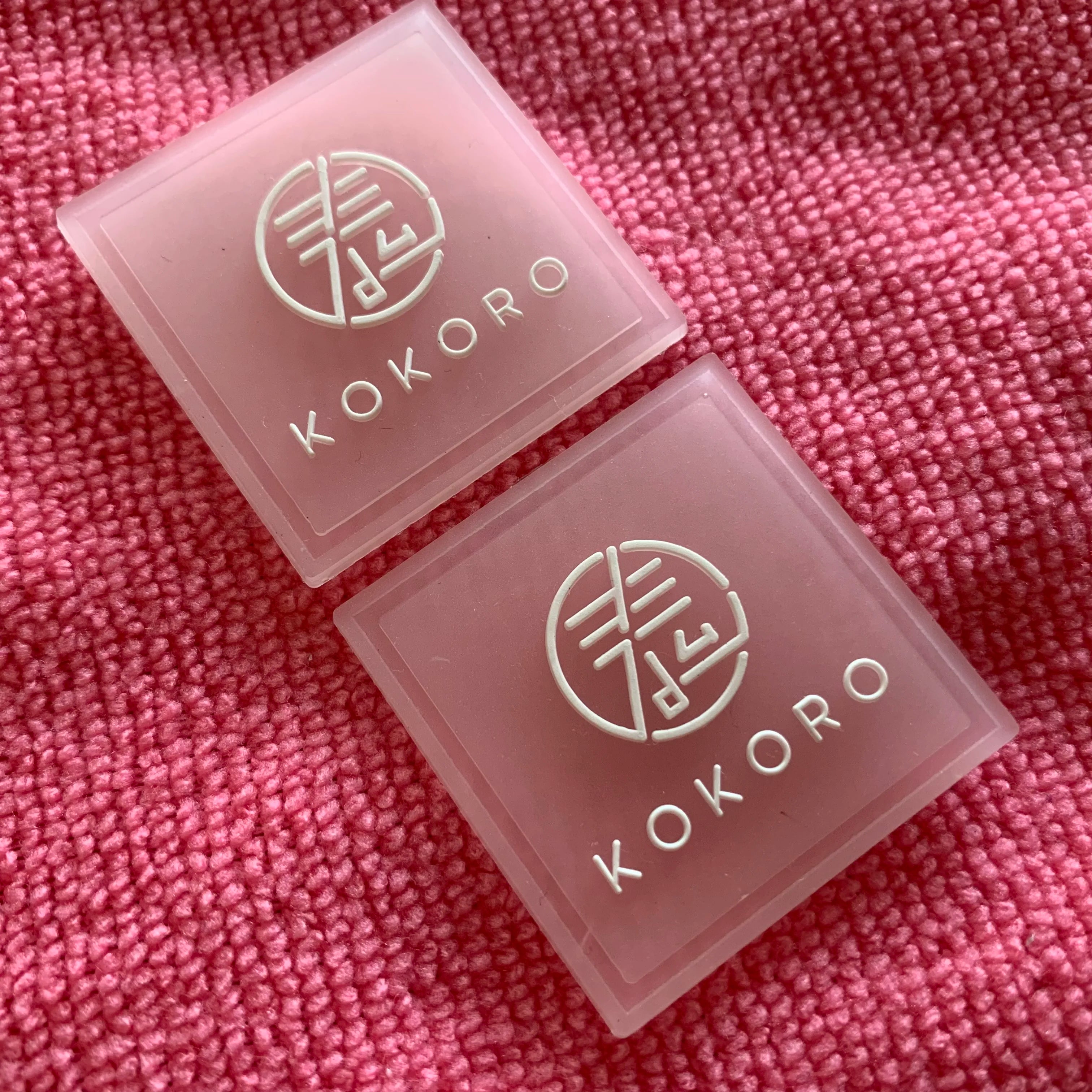 Promotional square logo Transparent Rubber Patchsewing on T-shirt Embossed PVC Rubber Label
