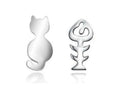 Hot Fashion 925 Sterling Silver Cat Fish Earrings Real 925 Sterling Silver Gold Plated Trendy Style Wedding Gift for Women Girls