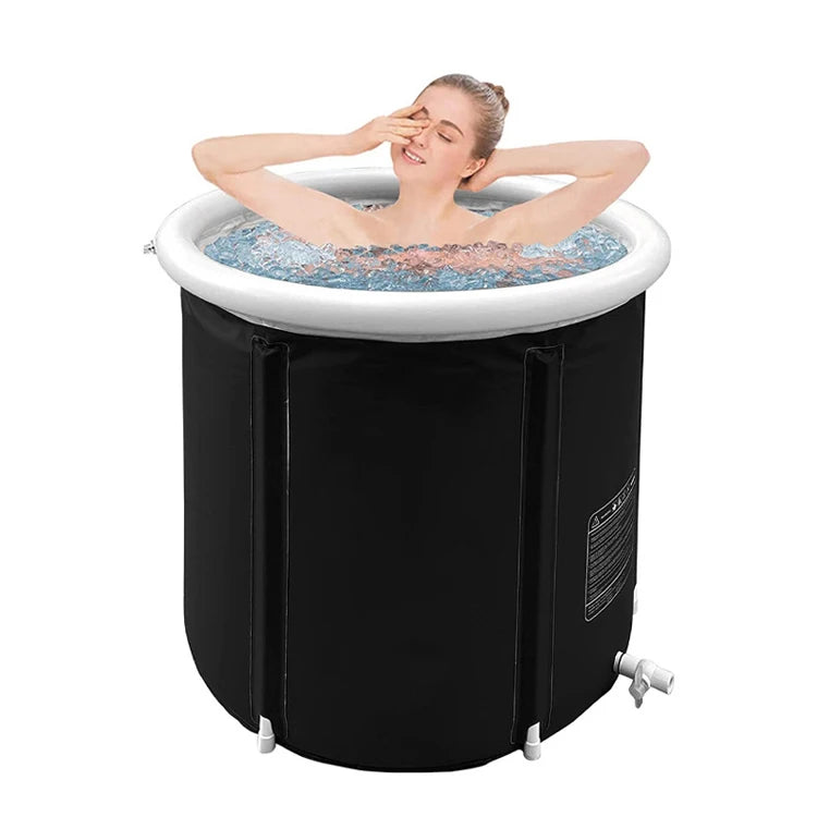 Wholesale Custom Logo Recovery Cold Plunge Therapy Ice Tub Portable Folding Adult Fitness Inflatable Ice PVC Bath Tub