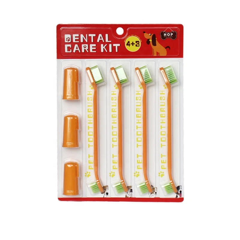 Factory Wholesale 7 in 1 Dog Dental Care Pet Cat Dog Toothbrush Set