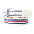 Fashion Outdoor Cool White Genuine Leather Golf Belts Men