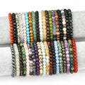 6MM Energy Healing Crystal Bead Bracelet Large Variety Crystal Kids Bead Bracelet for Gifts