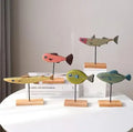 Mediterranean Wood Fish Color Fish Animal Wooden Crafts