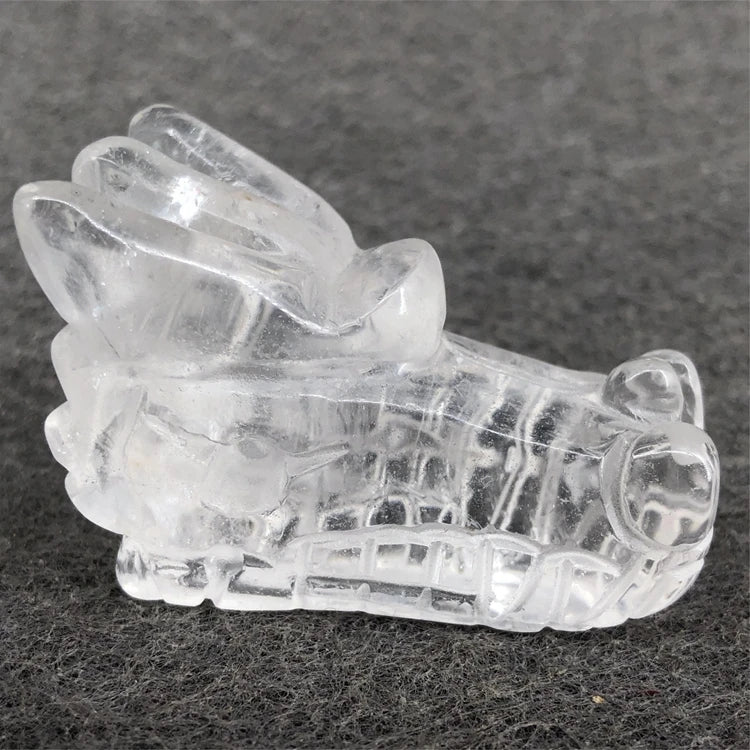 DIY Whole sale clear quartz healing crystal handcarving crystal dragon skulls for wedding souvenir guests