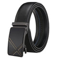 LQbelt Male Automatic Buckle Belts Leather Belt for Men Waistband Ratchet OEM Factory Custom LOGO