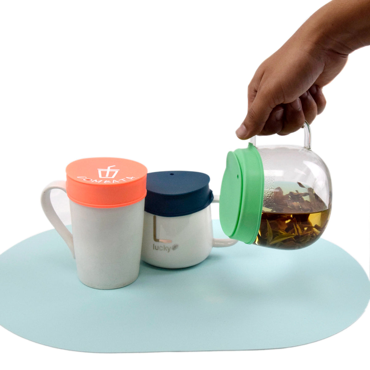 Hot Sale Custom Logo Food Grade Heat Resistant Eco-friendly Silicone Cup Lids