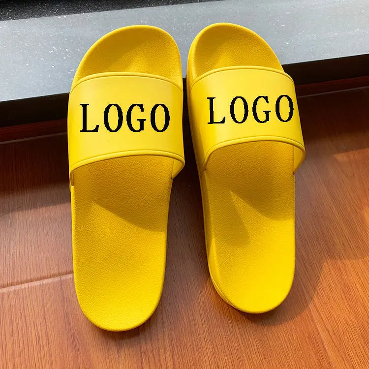 Australia Hot Sale Summer Yellow Color slippers Footwear Women Custom Slides with logo Sandals slip Resistant Sandals for Men