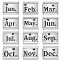 Simplistic December English Initials Italian Module Beaded Bracelet in Titanium Steel Laser Engraved DIY Bracelet