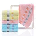 Wholesale 100% Organic Cotton Bamboo Customize Striped Luxury Towels Bamboo Face Hand Towel Large Body Bath Face Towel