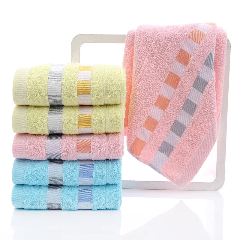Wholesale 100% Organic Cotton Bamboo Customize Striped Luxury Towels Bamboo Face Hand Towel Large Body Bath Face Towel