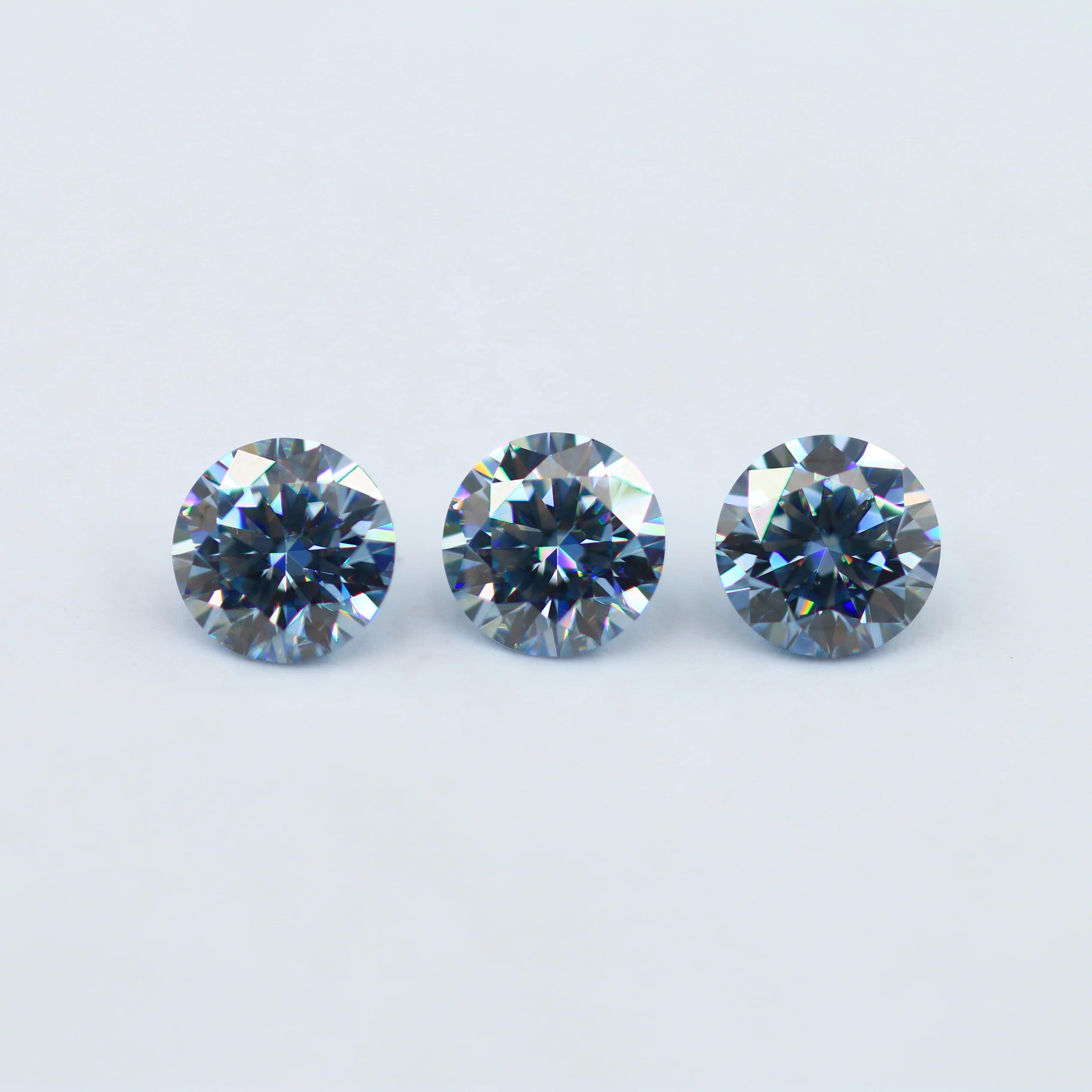 Hot Sale Round Light Sapphire Blue Moissanite Loose Gemstone Moissanite Diamond