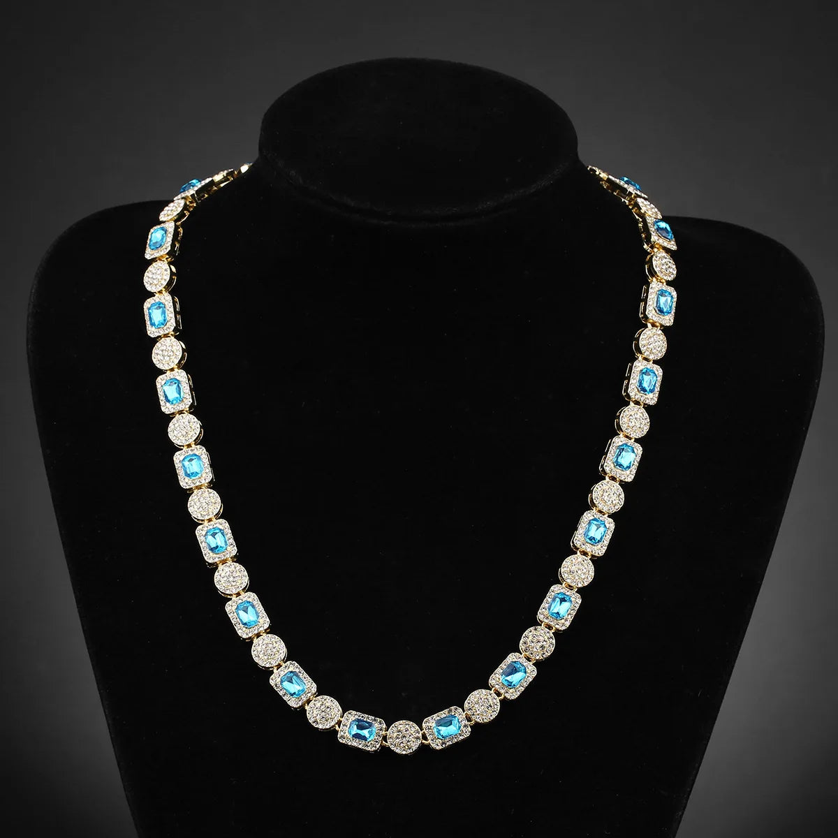 Hip Hop Rock Candy Chain Necklace High Quality 16K Gold 10mm Sugar Design Fashionable Necklaces