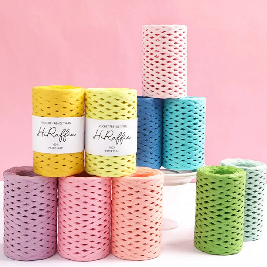 Wholesale Rayon Raffia Raffia Yarn for Crochet for Bag Raffia