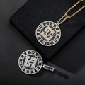 Personality Newest Trendy Hip Hop Pendant Nice URBA Letter Big Round Shape Pendant Necklace for Delicate GIfts