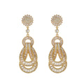 Cunyan 2025 Light Luxury Designer Earrings Gold Plated Zircon Pendant Earrings Wholesale Bulk