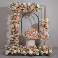 F-FD0228 Custom Size New Wedding Arch Decorative Flower Runner Pink Artificial Arch Wedding Backdrop Flower Runner