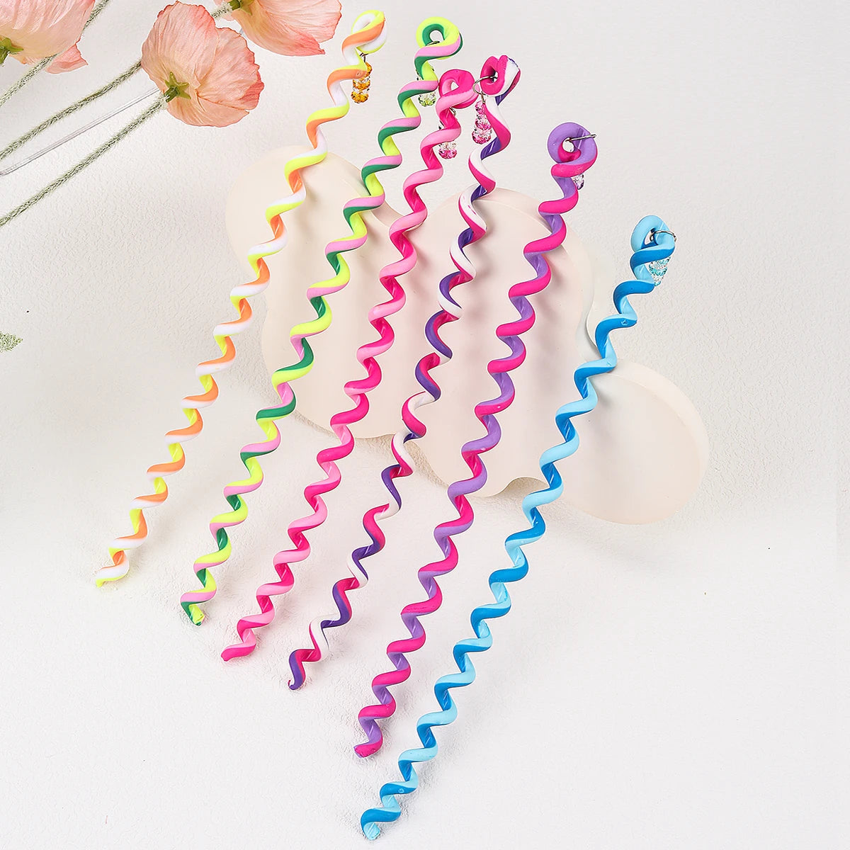 CN 6Pcs Rainbow Weaving Hairbands DIY Twist Braid Curly Headband Braiding Children Accessories