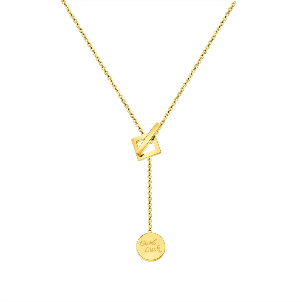 Customized NecklacesLetter Heart Stainless Steel Jewelry NecklaceChoker Gold Plated Necklace