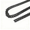230MM 609MM Long18MM Width Men's Black Plated Stainless Steel Chain Link Bracelet Necklace Jewelry Set Trendy Jewellery