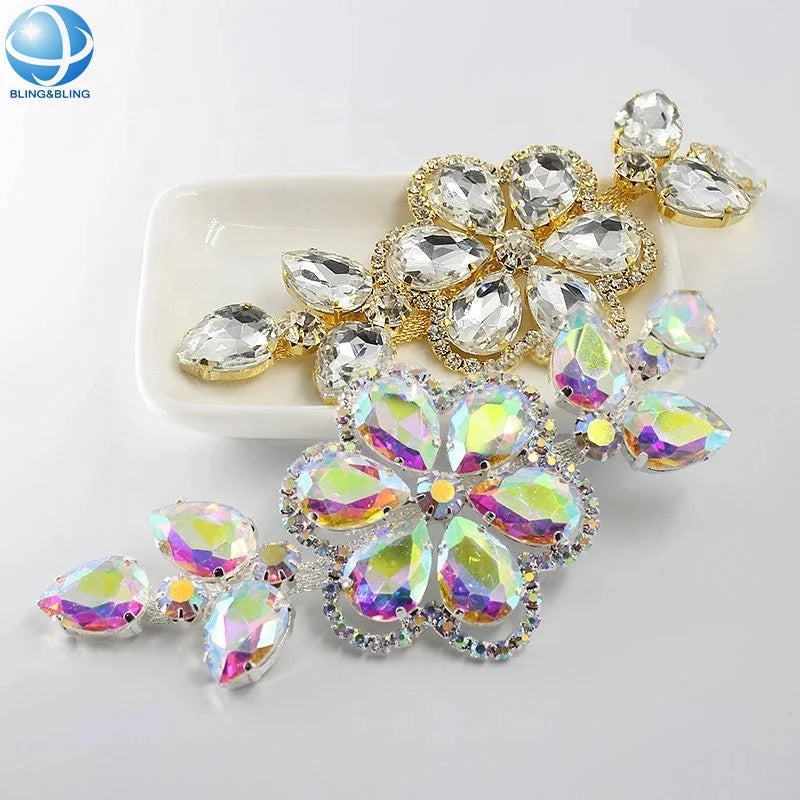 Newest AB Crystal Swimwear Connector Chain Rhinestone Connectors Bikini Set Accessories