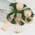 Luxury Skin Care Product Packaging Set Bottle Plastic  Cover New Design Multi -capacity Glass Bottle Lotion Packaging Lotion Jar