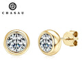 New Design Jewelry GRA Certification 0.5ct 5mm 1ct 6.5mm Moissanite 925 Sterling Silver Bubble Stud Earrings for Men Women