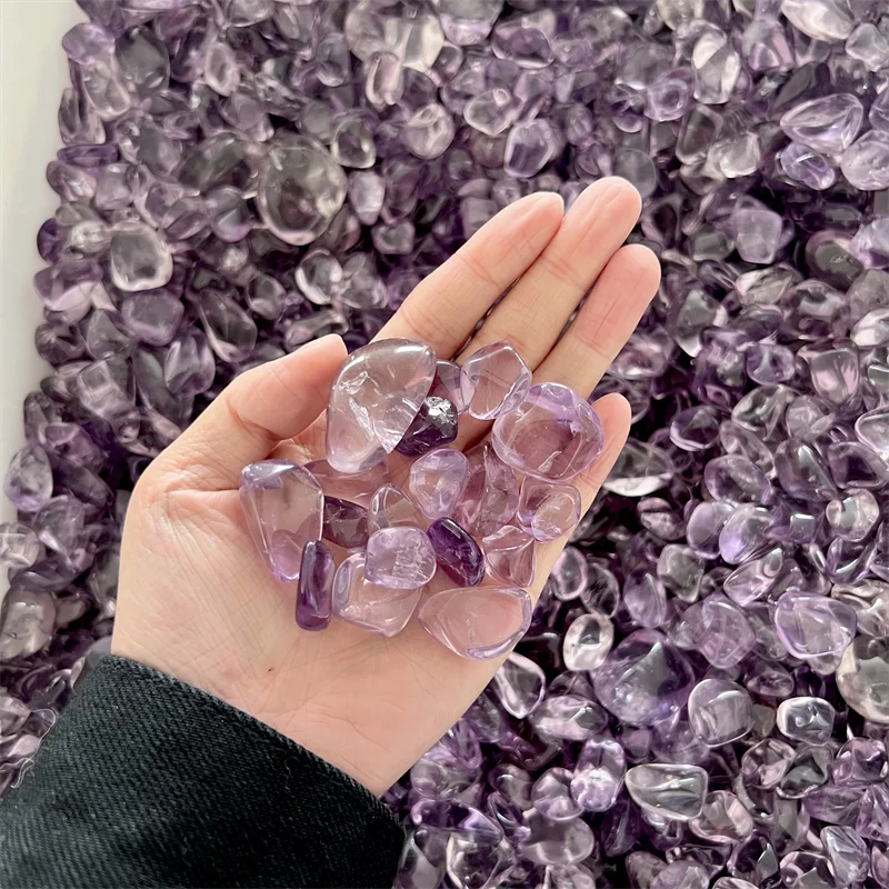Wholesale Natural Crystal Gravel  Purple Crystal Amethyst Tumbled for Cheap Price