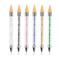 Nail Salon Tool Double Ended Nail Dotting Pen Diamond Rhinestones Pick up Nail Wax Pen