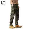 Fashionable Cheap Wholesale Autumn Winter Vintage Men Casual Multi Pocket Outdoor Cotton Pants Plus Size Trousers