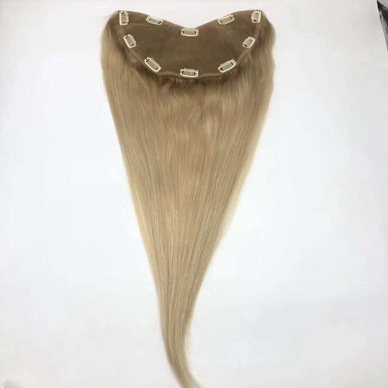 Hot Selling 16-24 Inches INDIAN Virgin Human Hair Extension Wig with U Part Lace Front Clip-on Toupee Topper Free Part Silk Base