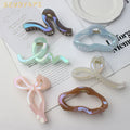 New Cloud Hollow Out 13cm Large Hair Clip Women Versatile and Colorful butterfly Bow Geometric Hair Claw Sweet Girl Accessory